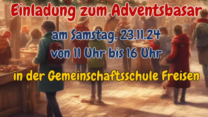 Einladung zum Adventsbasar am 23.11.24