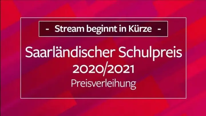 Startbild des Livestreams zur Preisverleihung