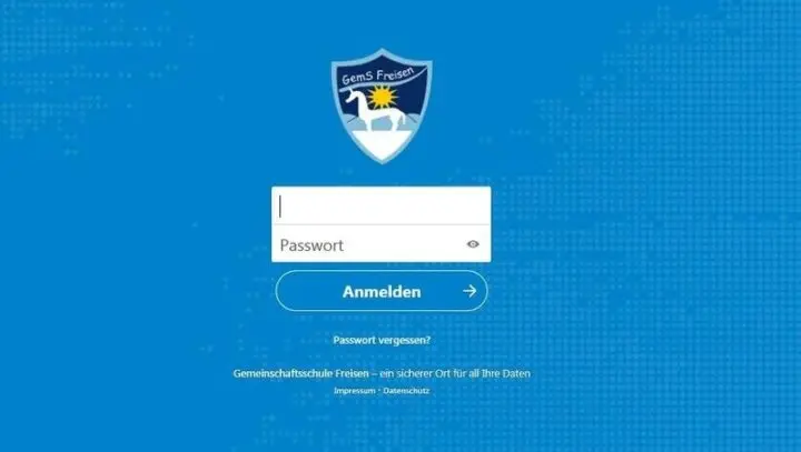 Anmeldeseite der Nextcloud mit Schullogo